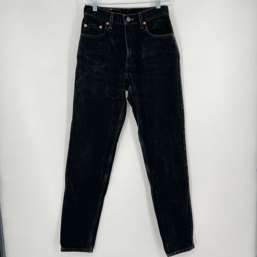 Vtg 90s Levi's 550 Relaxed Fit Tapered Leg Jeans Womens 7 Medium 26x31 USA Black